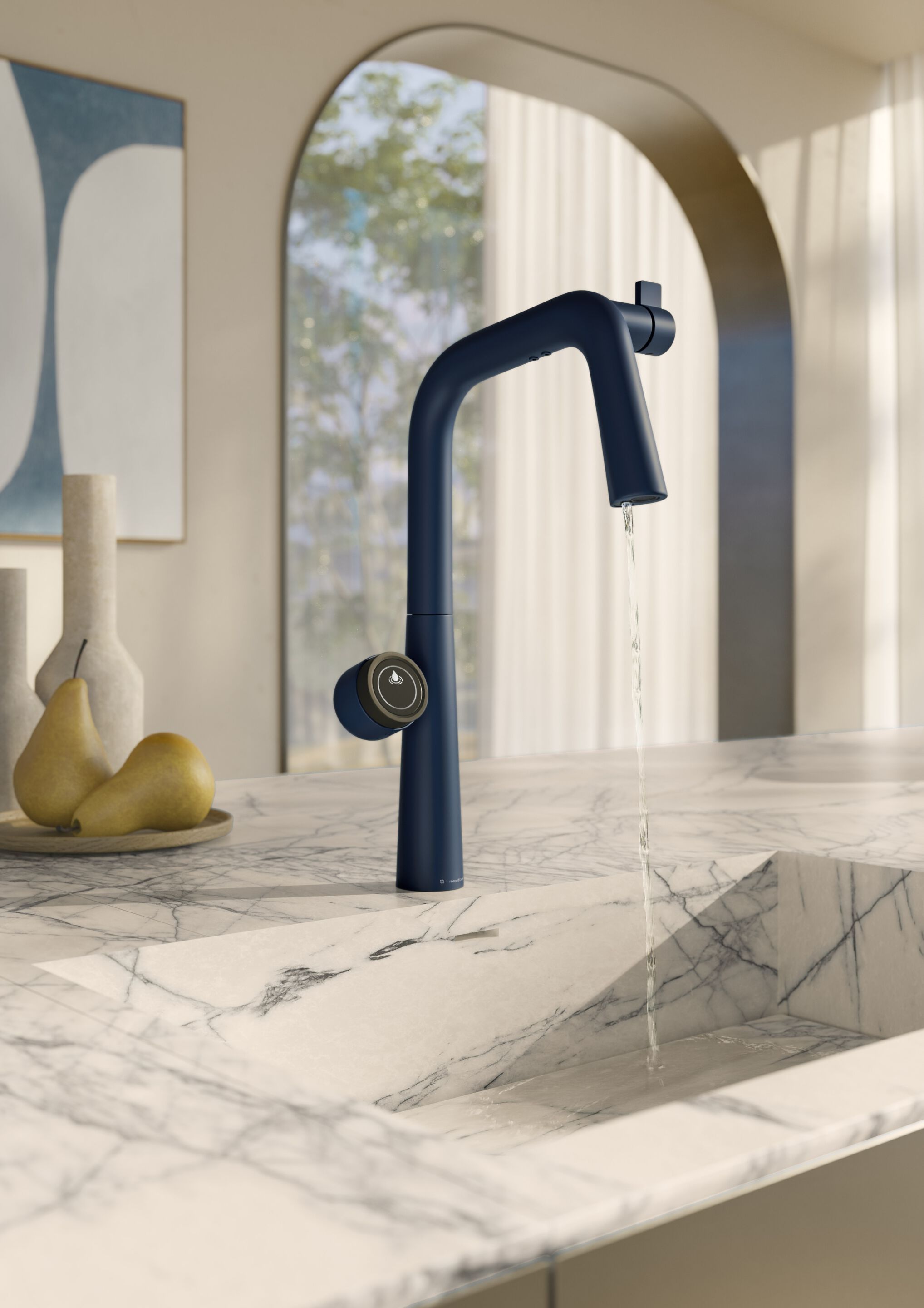 Электронный кухонный смеситель с поворотным изливом Newform ALKIMIA ARCH-00113902 - Вид №5