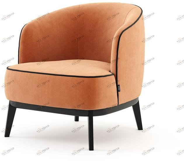 Domkapa Бархатное кресло с подлокотниками  Dkk24 