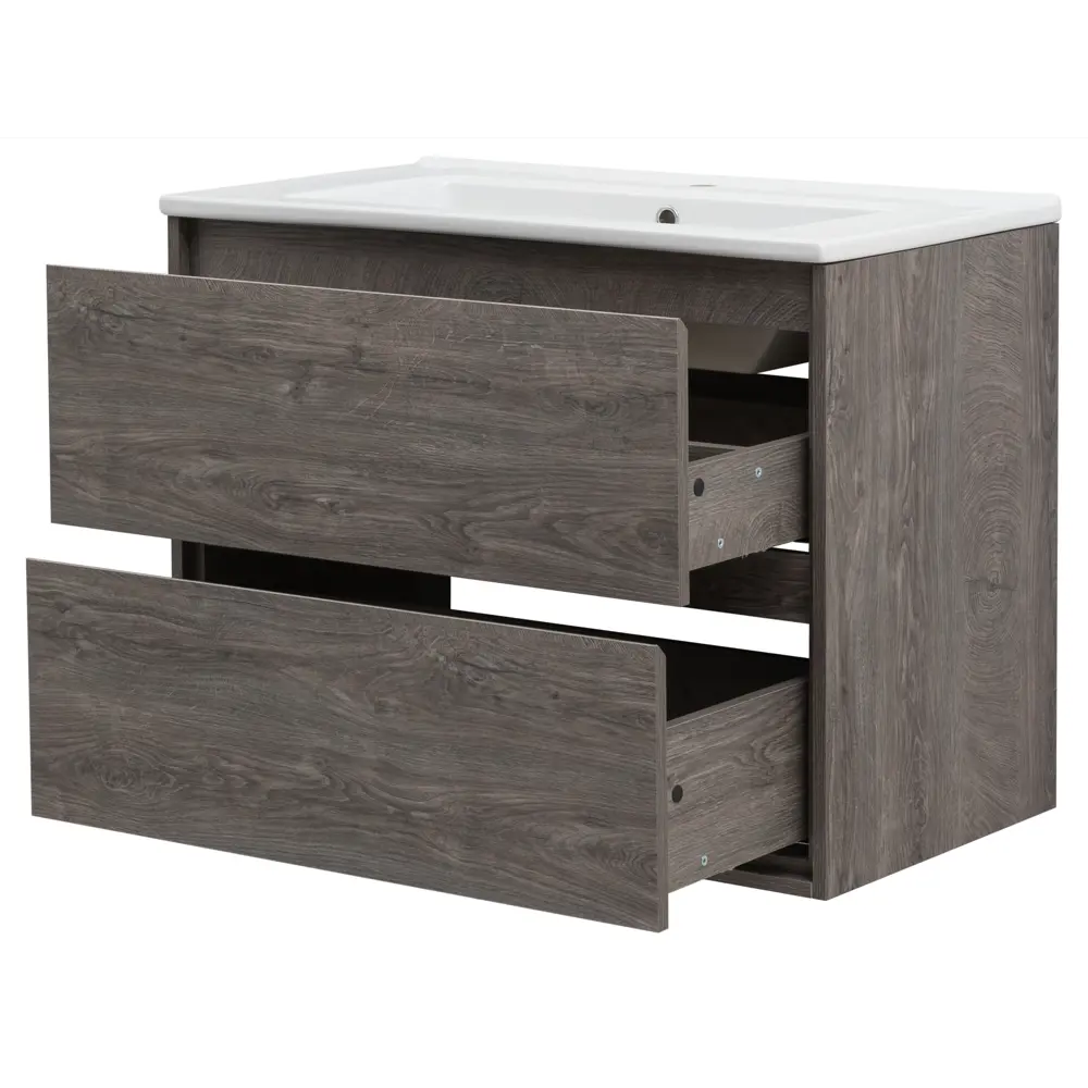 Тумба под раковину KONSENSA Мокка 2.0 подвесная 85 см цвет серый дуб STLM-2001532 - Вид №2