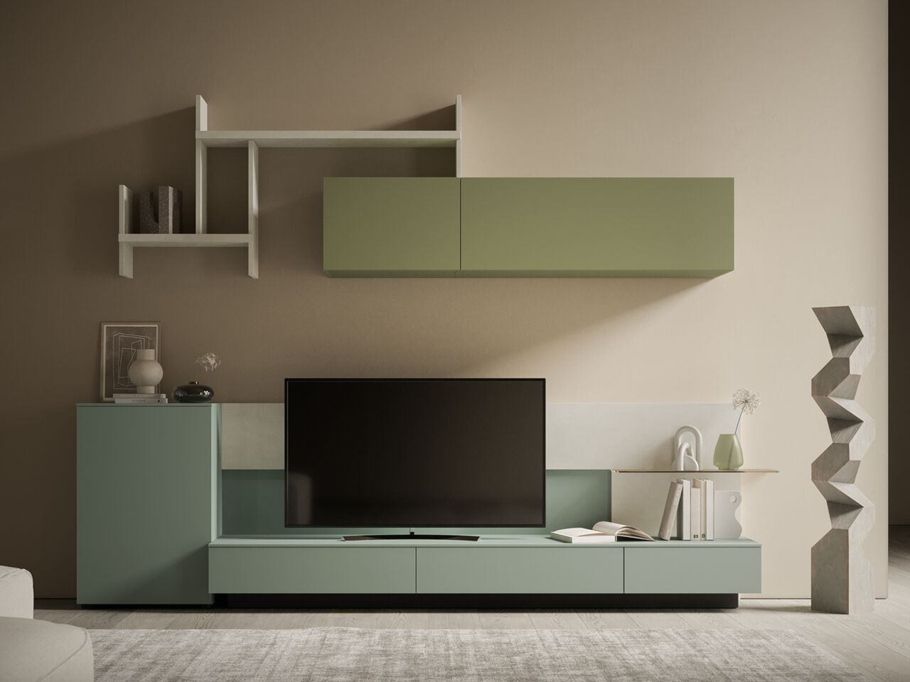 Деревянная секционная стена с боковыми модулями Santalucia Mobili Шах ARCH-00078179