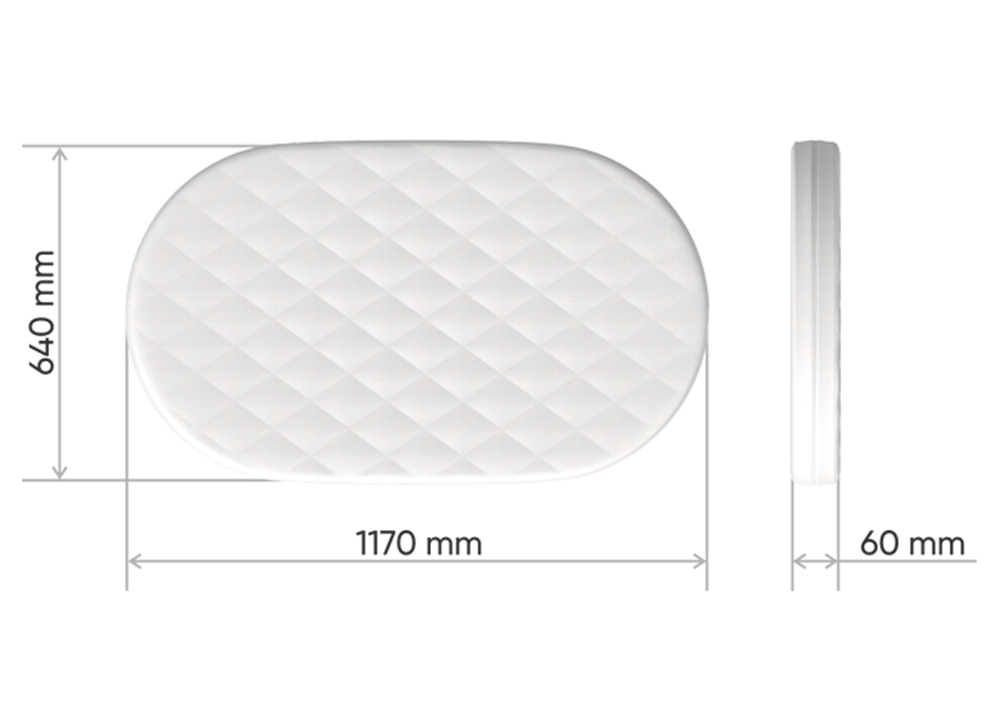 Матрас для кроватки Bed кокос/латекс, 6 см ELLIPSE ELLIPSE BED 351677 Белый Santreyd  - Вид №1