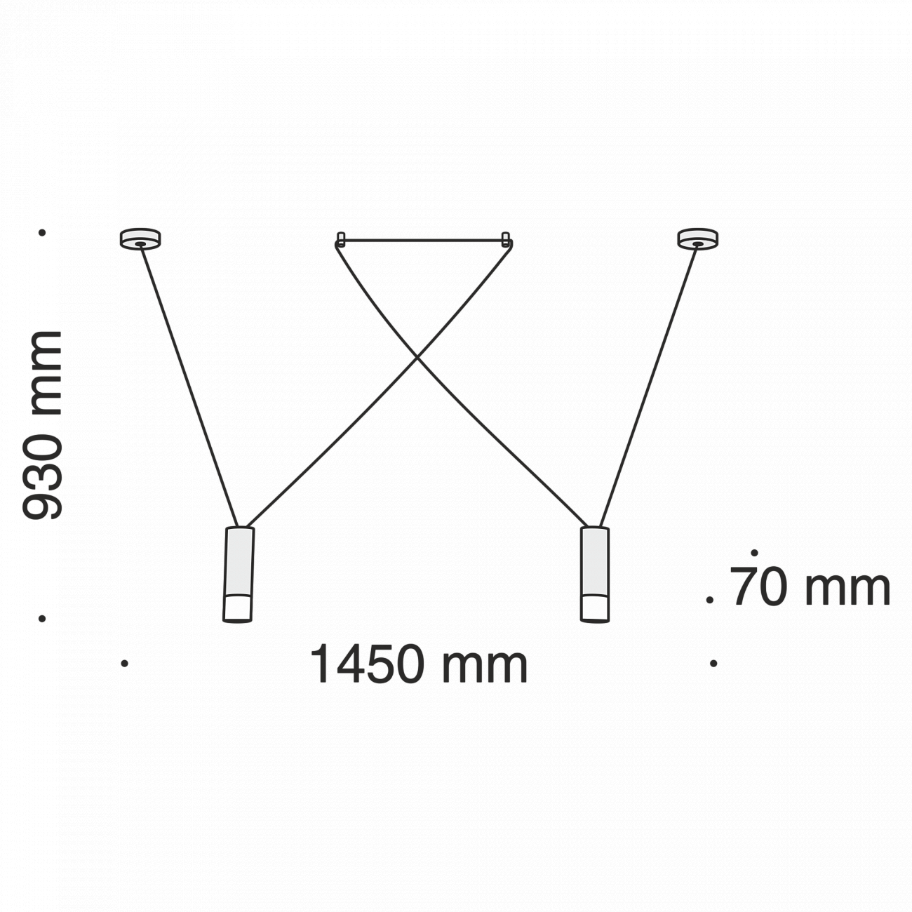 Светильник потолочный светодиодный на 2 лампы черный Davida MOD035PL-02B TECHNICAL TECHNICAL 00-3957064 Черный  - Вид №3