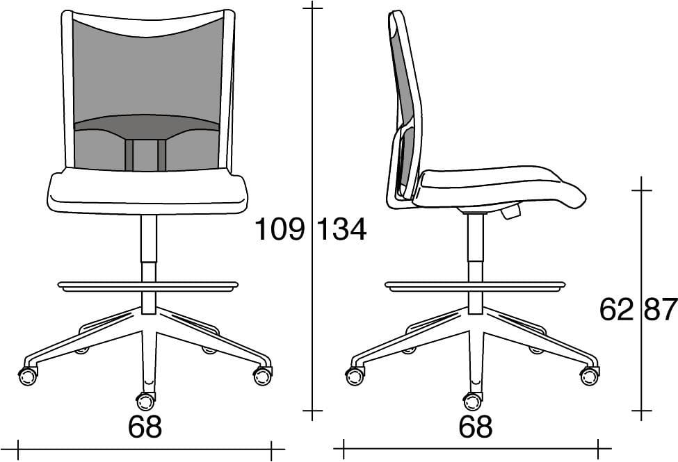 Офисное кресло с сетчатыми колесами для рисовальщика с 5 спицами TALIN Avianet ARCH-00066725 - Вид №1