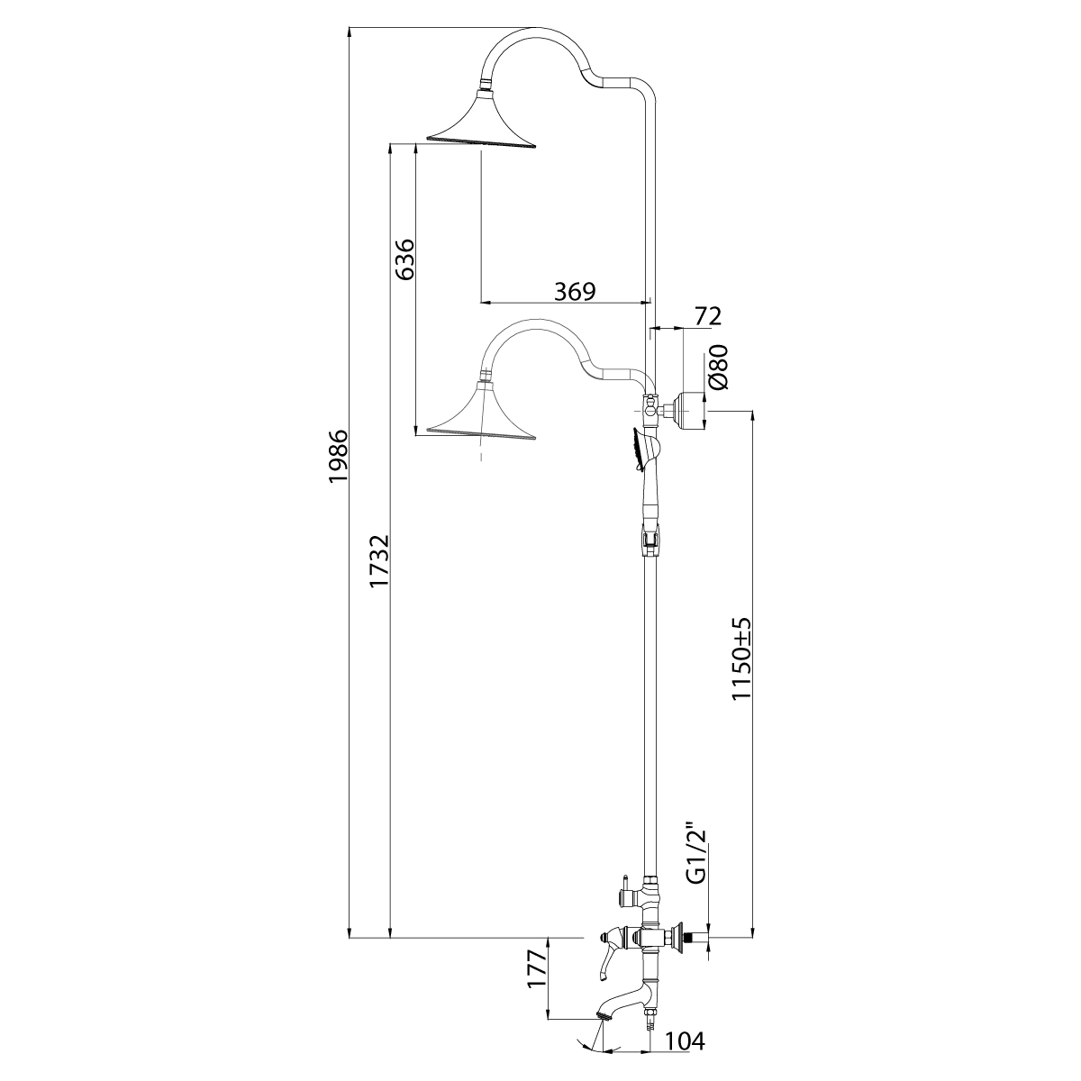 LM5562GG Смеситель Greek для ванны и душа LEMARK GREEK  - Вид №1