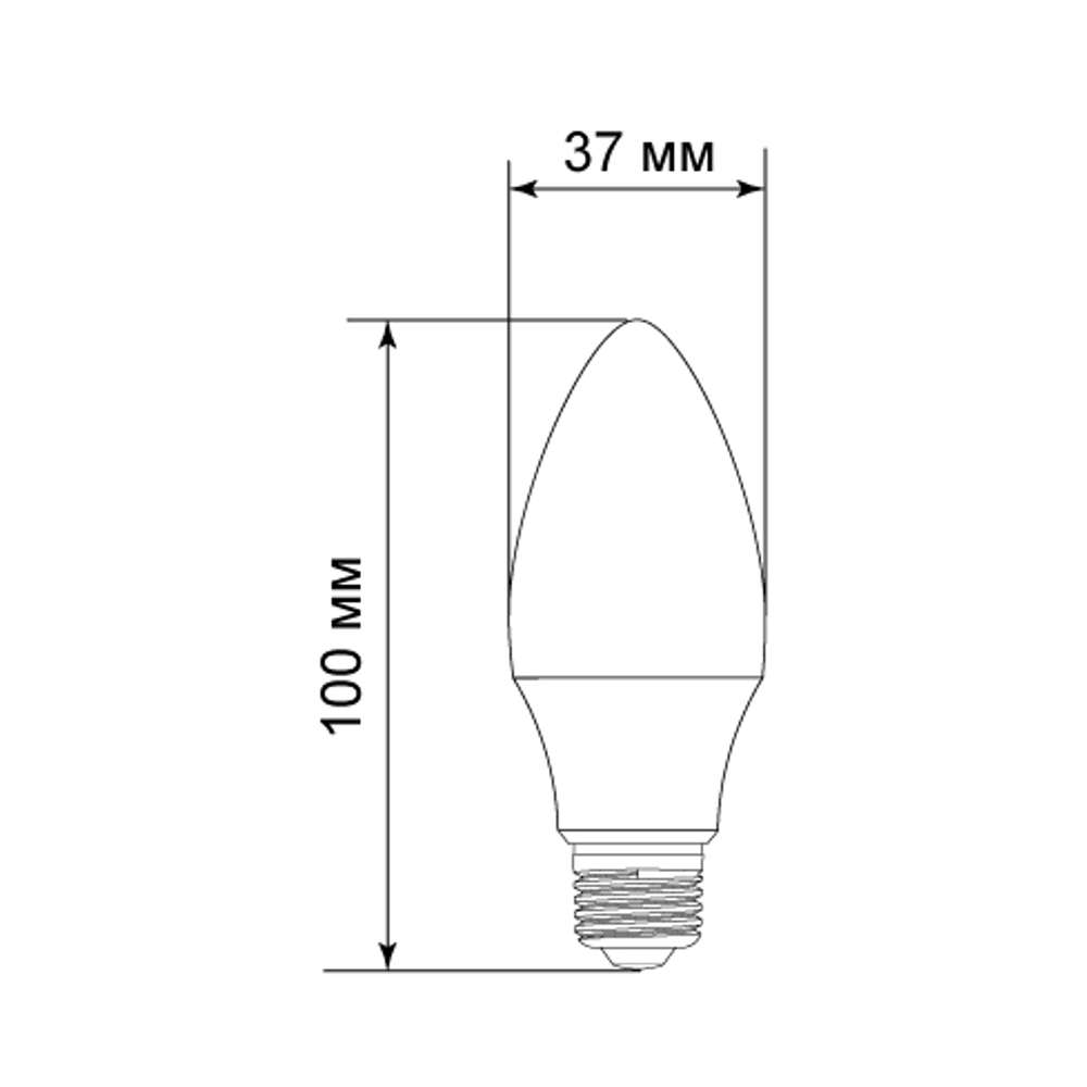 BELLIGHT Светодиодная лампа E27 свеча 5Вт теплый белый свет 86170857 STLM-0066654 - Вид №5