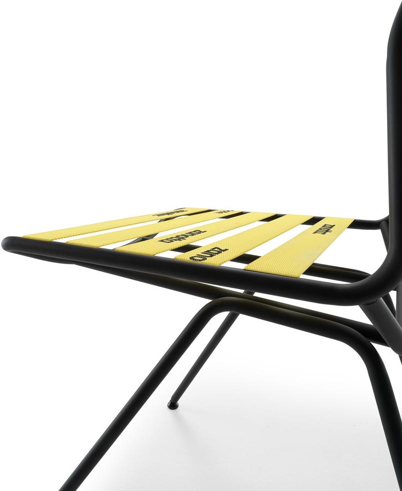 Zanotta Стул из стали и ленты из полиэфирной пряжи Dan sun-id-1382323 - Вид №3