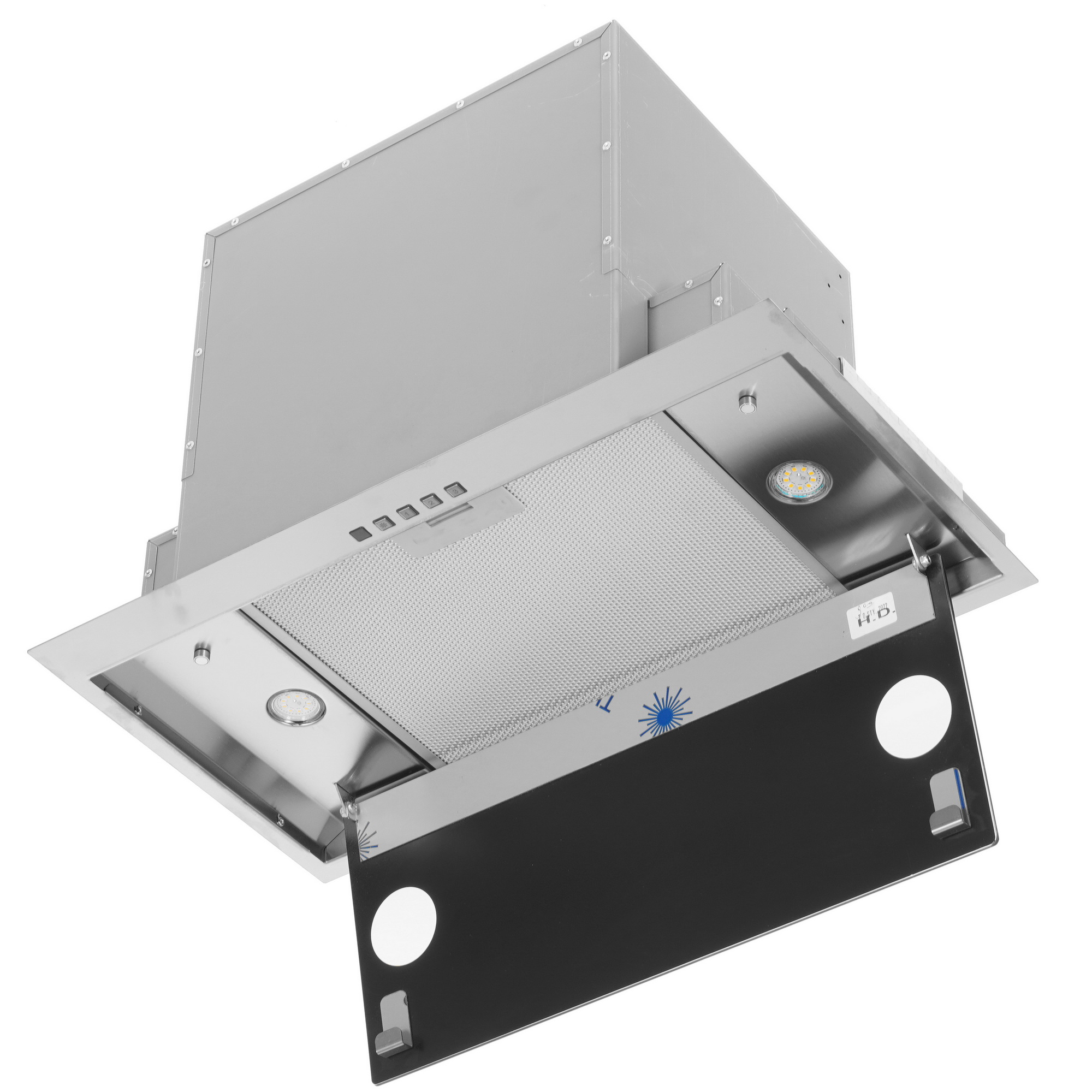 1217324 Вытяжка полновстраиваемая Akpo WK-6 Neva glass серебристый/черный STDN-0083494 - Вид №2