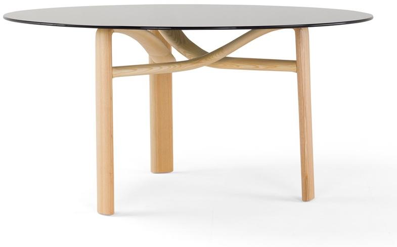 AMURA Круглый обеденный стол из дерева и стекла Twister sun-id-1476876 - Вид №6