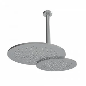 Graffio Комплект двойной круглой стальной душевой лейки 300 x 450 мм с круглым потолочным держателем 300 мм ø 25,7 мм. KSDU 450-01