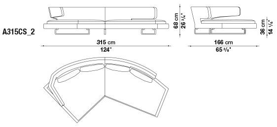 B&B Italia Угловой диван в ткани Arne sun-id-1349091 - Вид №13