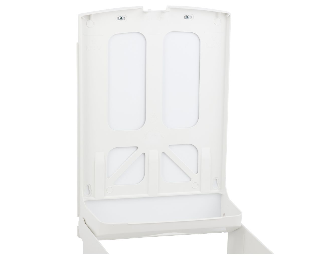 ATS101 Контейнер для одинарных бумажных полотенец TOP MAXI, пластик АБС, белый, серое окно Merida  - Вид №2