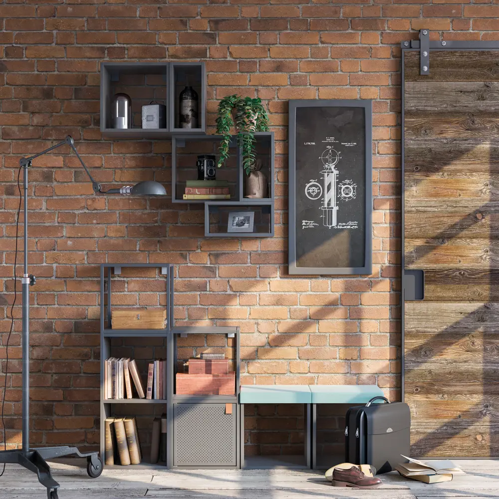 Стеллаж SPACEO KUB 1/2К, 18х36х31,7 см, цвет графит STLM-2102591 - Вид №5