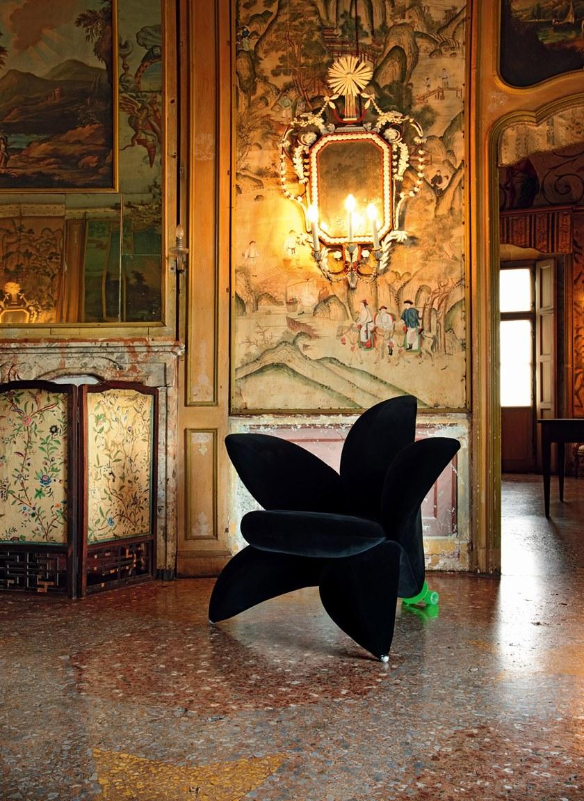 edra Бархатное кресло с подлокотниками  Flwg10  - Вид №4