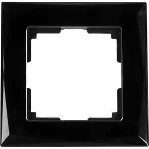 Рамка для розеток и выключателей Werkel Diamant 1 пост, цвет чёрный 17781780 STLM-2210759