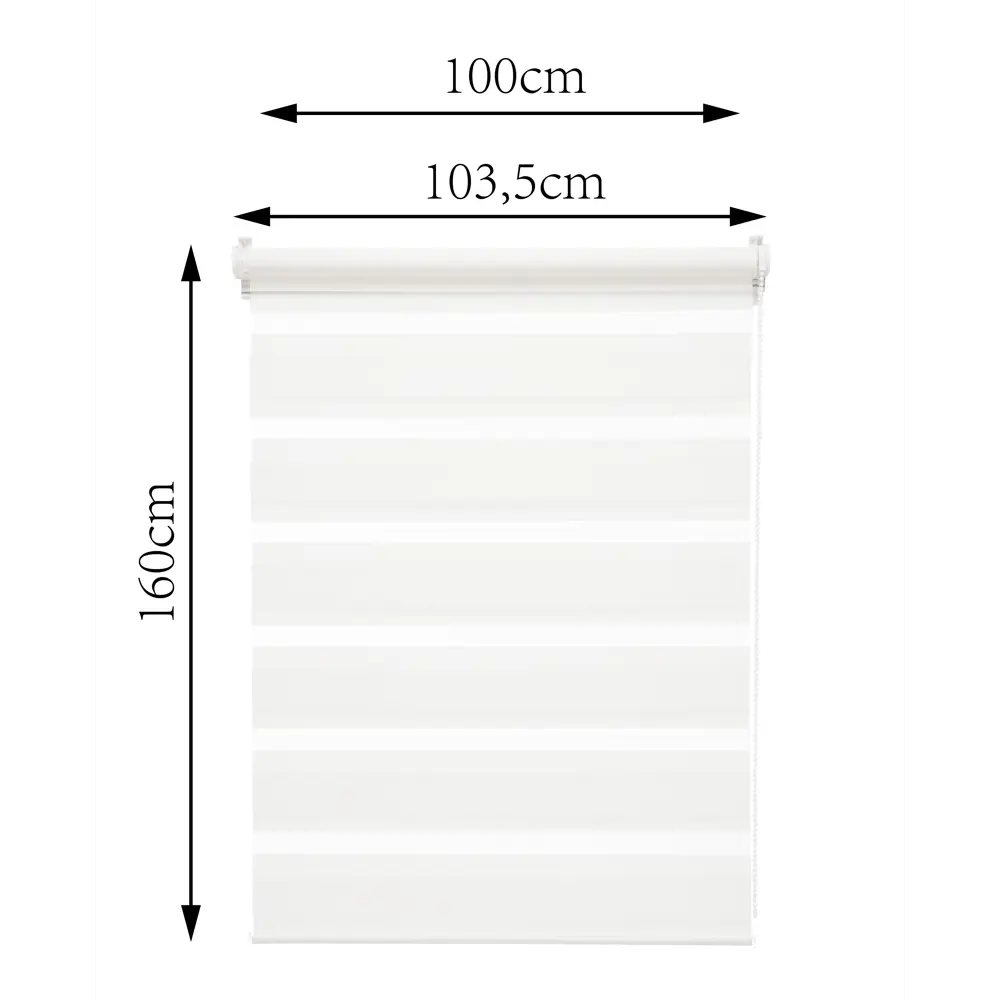 Штора рулонная день-ночь Inspire Peter 100x160 см белая White 0 82691085 STLM-2008329 - Вид №2