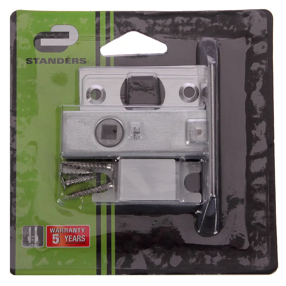 Задвижка межкомнатная Standers TL02-CP, сталь, цвет хром STLM-2170774 - Вид №2