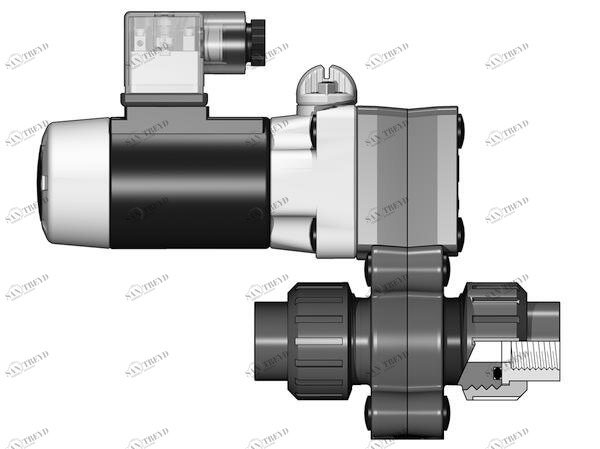 SANIT 521220010115152 2/2-ходовой тип электромагнитный клапан SF 22, R 3/8 "- 1/2", резьбовые гнезда, NC 