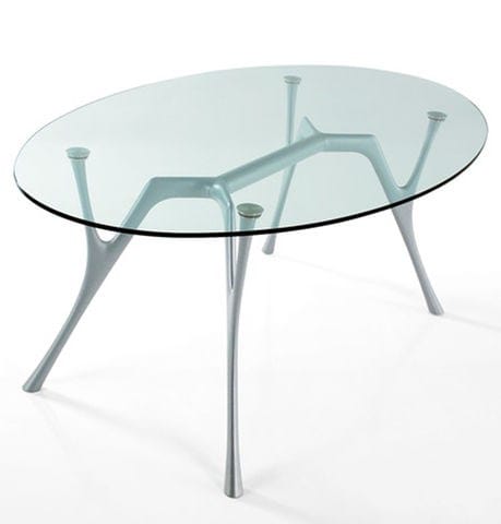 Овальный стол из стали и стекла Caimi Brevetti ARCH-00077640 - Вид №2