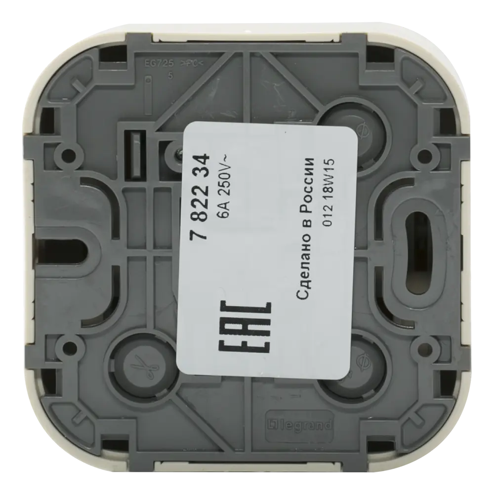 Legrand Quteo - одноклавишный переключатель накладной слоновая кость 16156317 STLM-0006601 - Вид №2