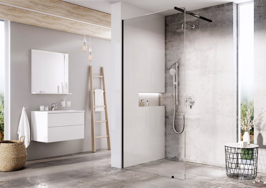 Walk In-Wall-110 v.200 черный+Transparent Ravak GW9WD0300Z1 - Вид №7