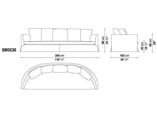 Ткань диван Maxalto ARCH-00121911 - Вид №4