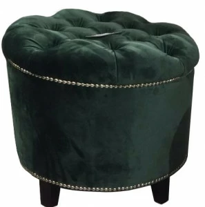 Пуф круглый MODENA MALACHITE малахитовый PUSHA ДИЗАЙНЕРСКИЕ, PUSHA 061325 Малахитовый