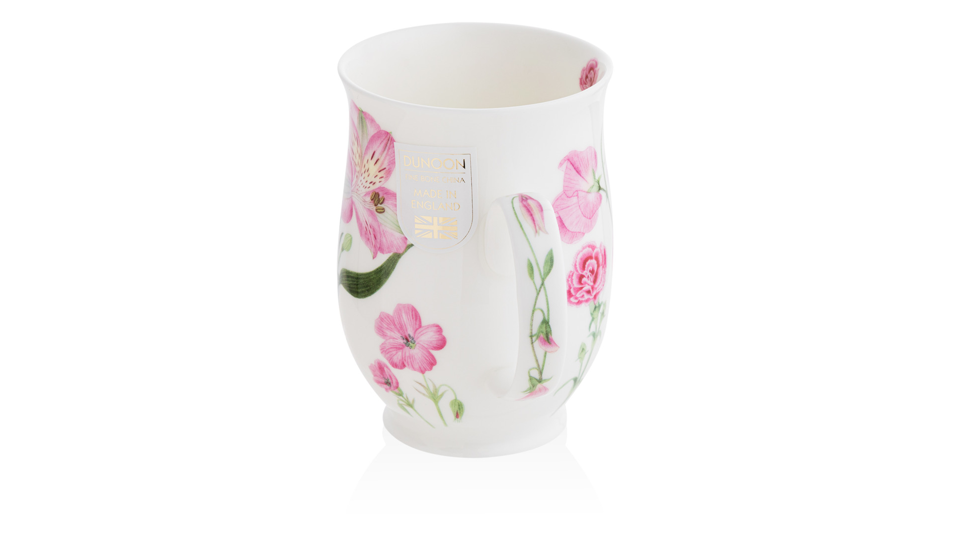 10671211 Dunoon Кружка Dunoon "Розовые цветы.Саффолк" 310мл Фарфор костяной  - Вид №1