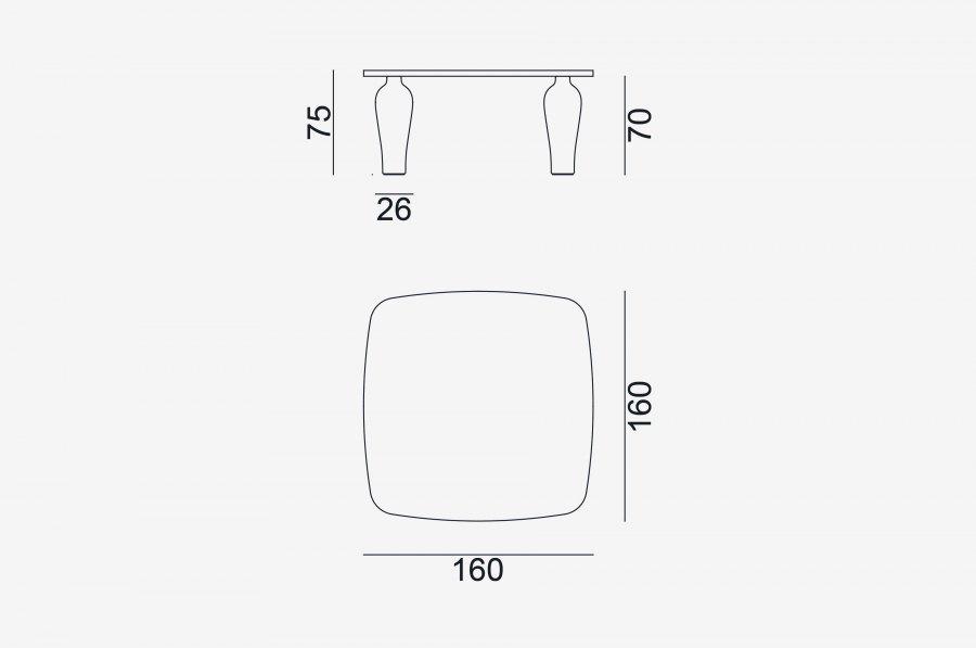 Gervasoni Квадратный стол Moon sun-id-1440420 - Вид №3