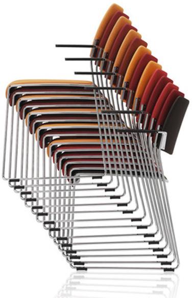 Brunner Стул для конференций, штабелируемый салазками, с подлокотниками Linos sun-id-1371427 - Вид №3