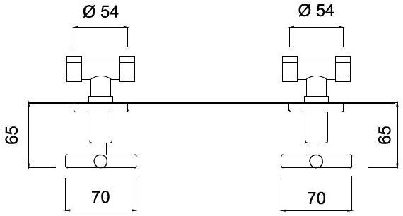 Rubinetteria Giulini Смеситель для душа на 2 отверстия G3 F7615 - Вид №1