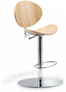 Inday Табурет регулируемый по высоте из алюминия и дуба Tamago