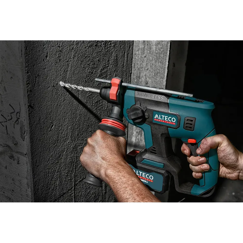 Перфоратор аккумуляторный бесщеточный SDS-plus Alteco CRH 18-20 Li, 20 В Li-ion 1x4 Ач, 1.7 Дж STLM-2027461 - Вид №8