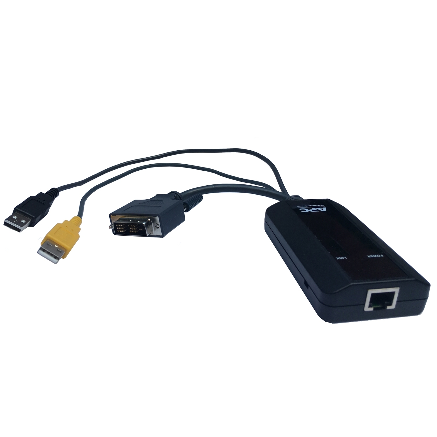 KVM-DVIVMCAC Серверный модуль APC KVM c интерфейсами USB, DVI, поддержкой CAC и функции виртуального дисковода Schneider Electric 