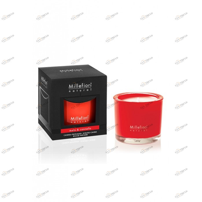 Ароматическая свеча 180гр "Яблоко и корица" Mela & Canela MILLEFIORI MILANO ЯБЛОКО, КОРИЦА 267355 Красный 