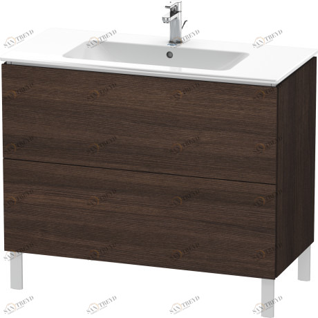 LC662705353 L-Cube Тумбочка напольная Каштан темный, декор Duravit