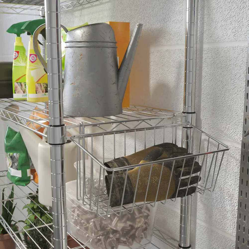 Корзина навесная KONSENSA 28x13.1 см цвет хром STLM-2151151 - Вид №2