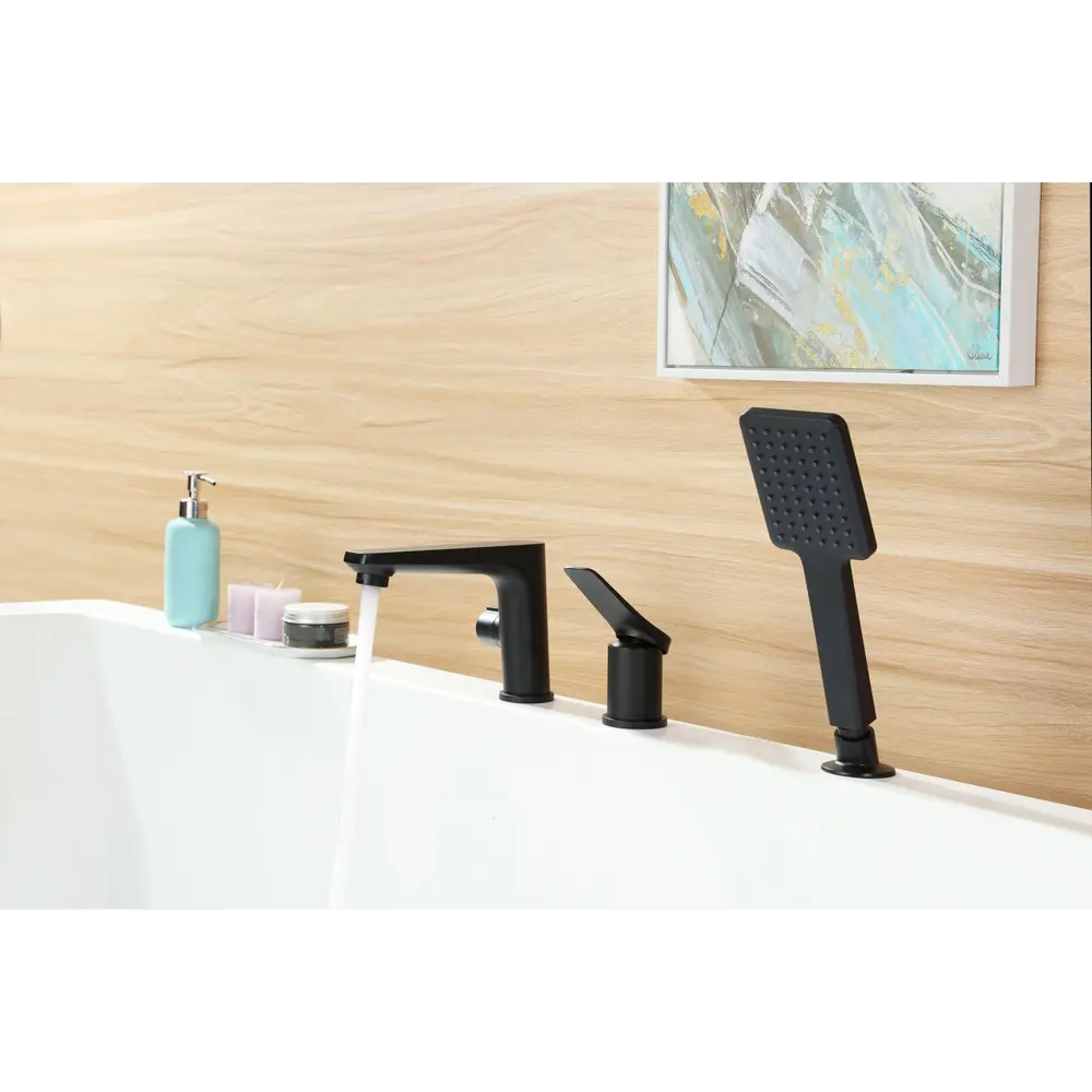 Смеситель Lemark Bronx для ванны с лейкой и шлангом в черном цвете 89364035 STLM-0985845 - Вид №1