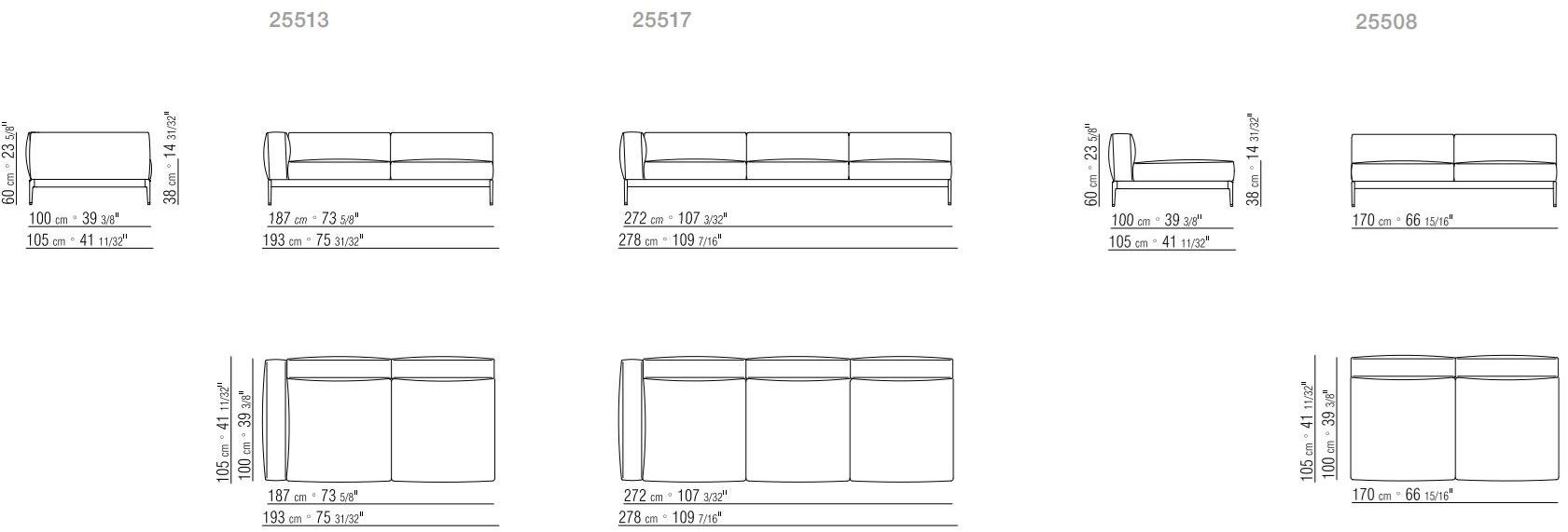 Flexform Секционный диван со съемным чехлом из ткани Romeo sun-id-1480458 - Вид №9
