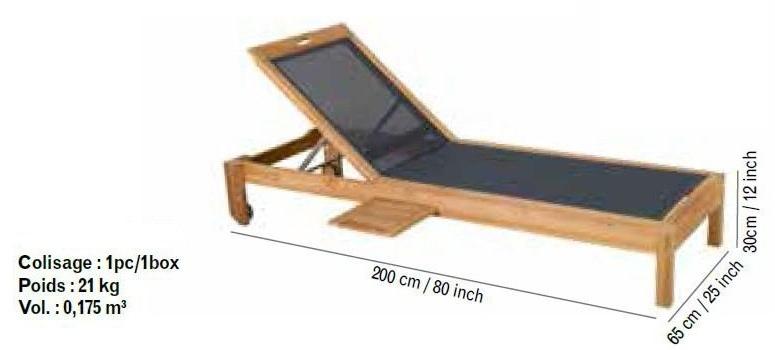 Les jardins Садовая кушетка Batyline® на колесиках Valteck sun-id-1358027 - Вид №1