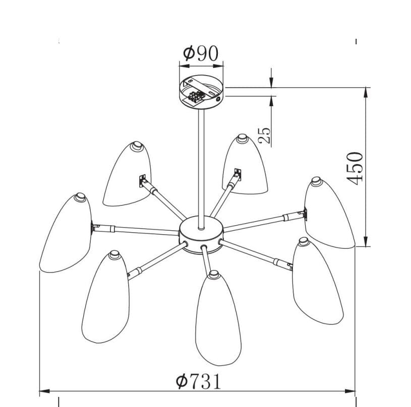 Металлическая люстра Maytoni Aida ARCH-00021772 - Вид №1