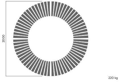 VESTRE Модульная круглая скамья из стали и дерева Vroom sun-id-1352307 - Вид №6