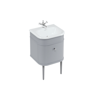 Burlington Chalfont Chalfont 550мм Тумбочка с одним выдвижным ящиком - Классический серый с классическими серыми ножками CH55G-CHLEGG