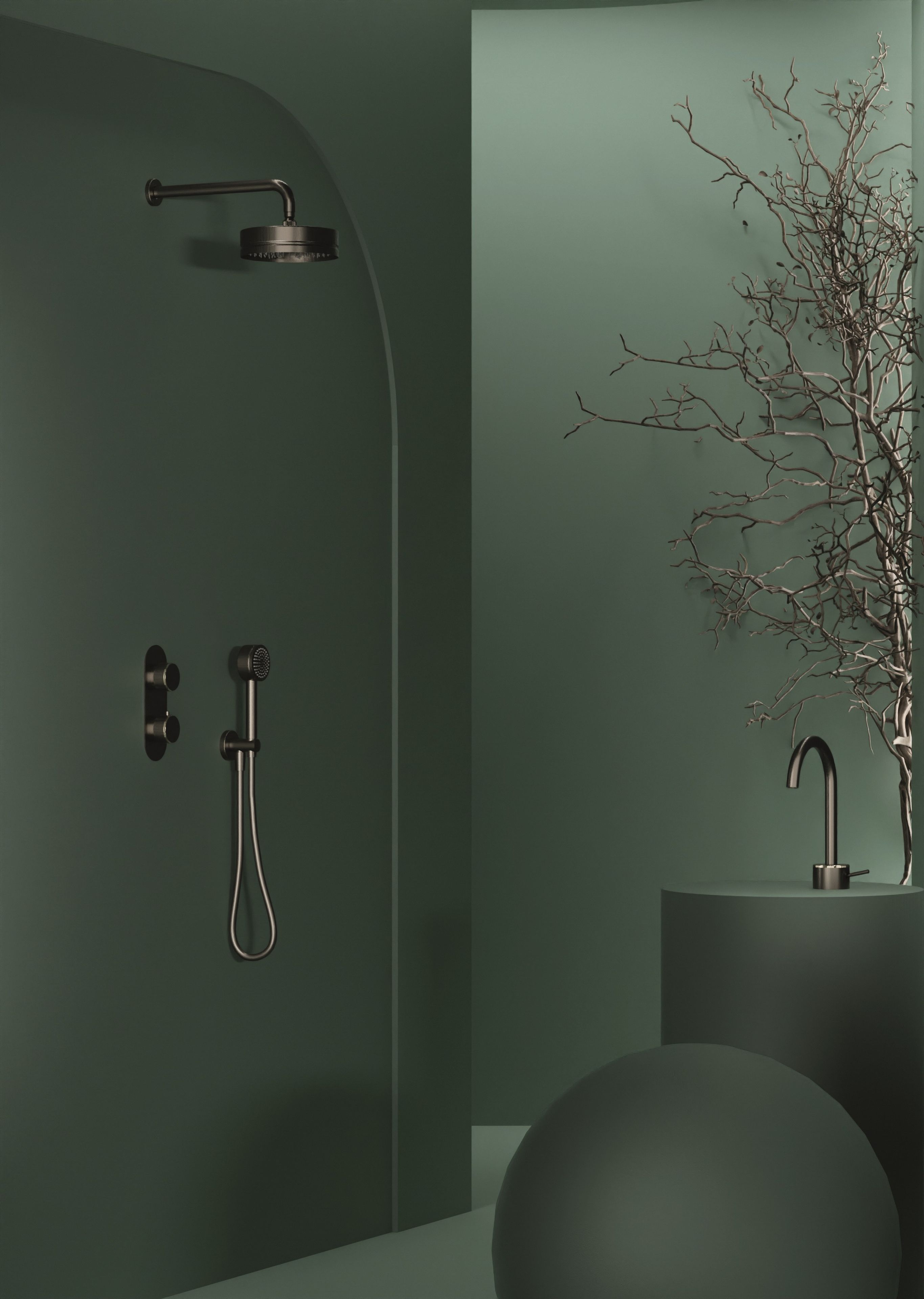 Встраиваемый термостатический смеситель для душа с пластиной CARIMALI Still-Oh ARCH-00014767 - Вид №1