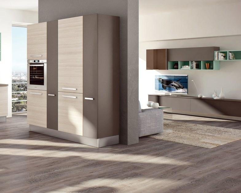 Cucine Lube Лаковая оборудованная кухня с полуостровом Swing sun-id-1383853 - Вид №3