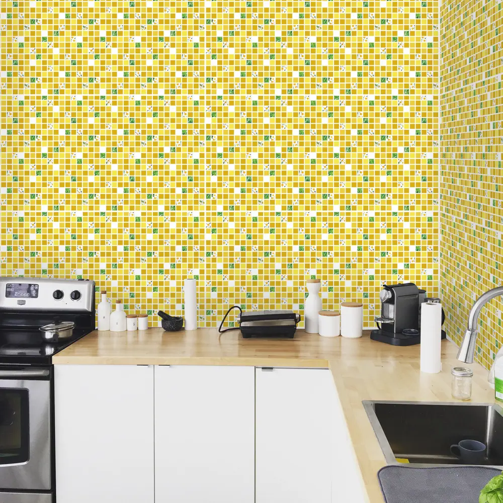 Панель ПВХ Мозаика жёлтая 960х480x3 мм, 0.46 м² GRACE STLM-2084296 - Вид №3