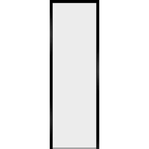 Дверь межкомнатная глухая с замком комплекте Invisible 60x230 см правая черная алюминиевая кромка цвет белый 89383094 STLM-2041324