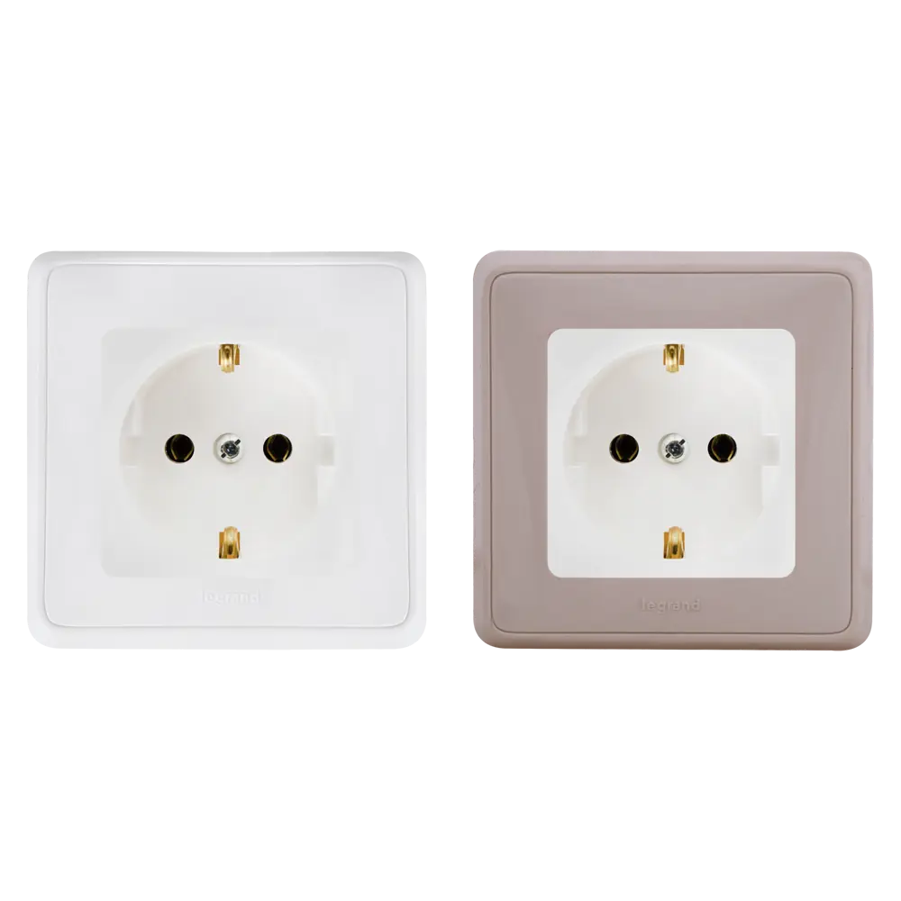 Розетка встраиваемая Legrand Cariva с заземлением, цвет белый STLM-2155536 - Вид №1