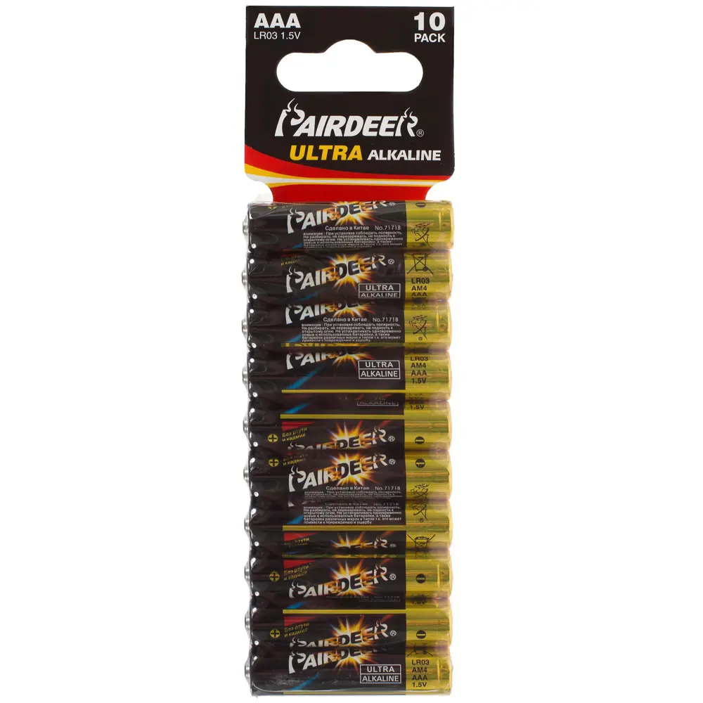 Батарейка алкалиновая ААА 10 шт. 18649553 STLM-2124167 PAIRDEER 