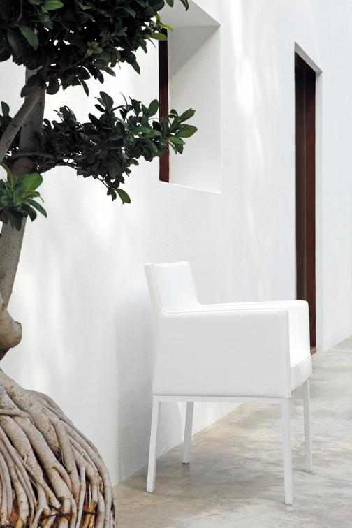 Стул белый лотос смоки Manutti Liner MNST843 - Вид №6