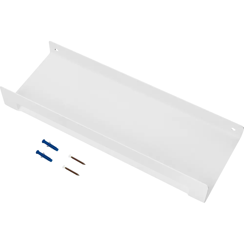 Полка для ванной c бортом 35x5x12 см сталь цвет белый Santreyd Ferro STLM-2094708 - Вид №1